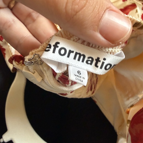 Reformation Silk Mini Dress Strapless Floral Spring Feminine Coquette Chic - Picture 7 of 9